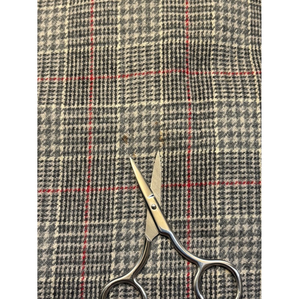 Vintage Pendleton Pet Grey Plaid Wool Midi Skirt Size 26" 80s Academia Heritage - Picture 7 of 11